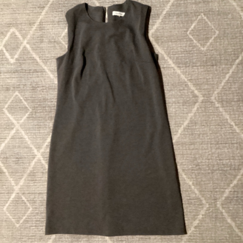 Calvin Klein Charcoal Sleeveless Midi Dress